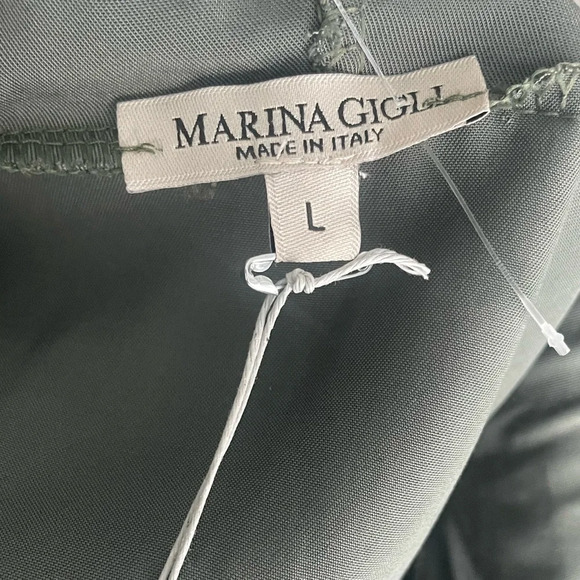 Marina Gigli Women Green Turtleneck Short Dress Size Large - Picture 7 of 9